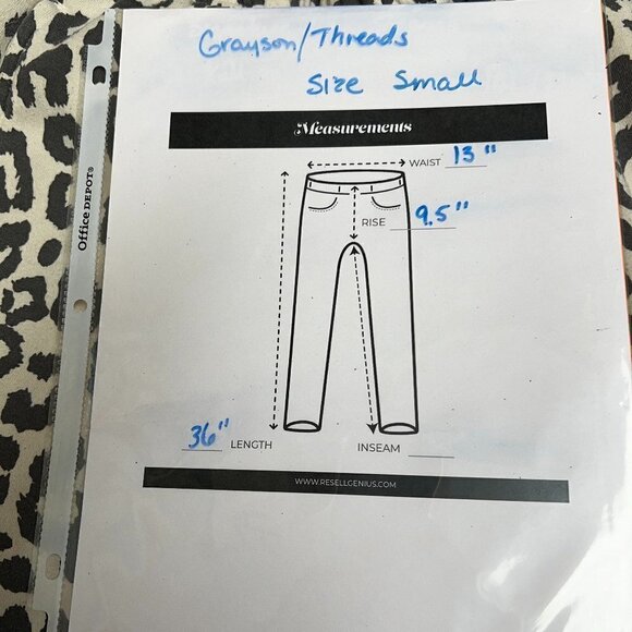 Grayson/Threads Women's Animal Print Sweatpants.  Size Small - Picture 5 of 5